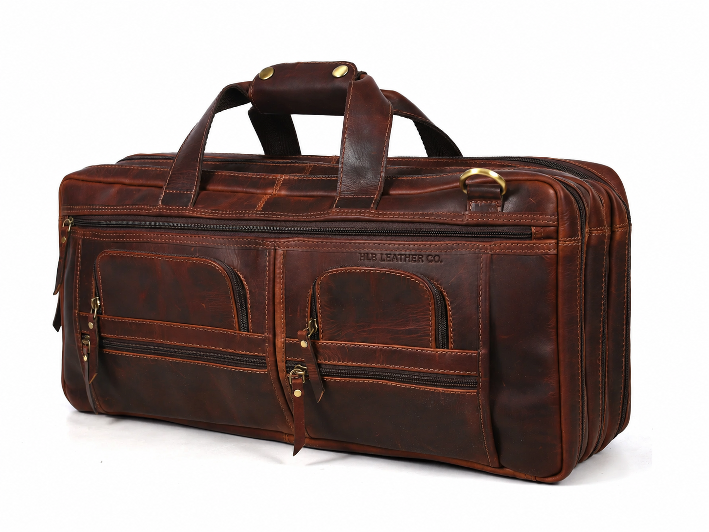 Full-Grain Leather Chef Knife Case – Walnut Brown