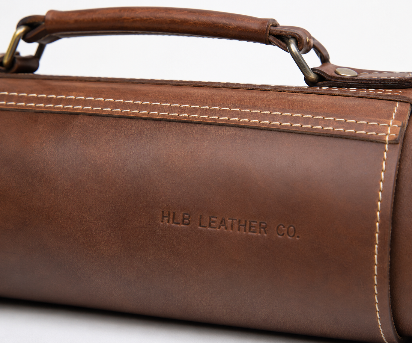 Full-Grain Leather Chef Knife Case – Walnut Brown