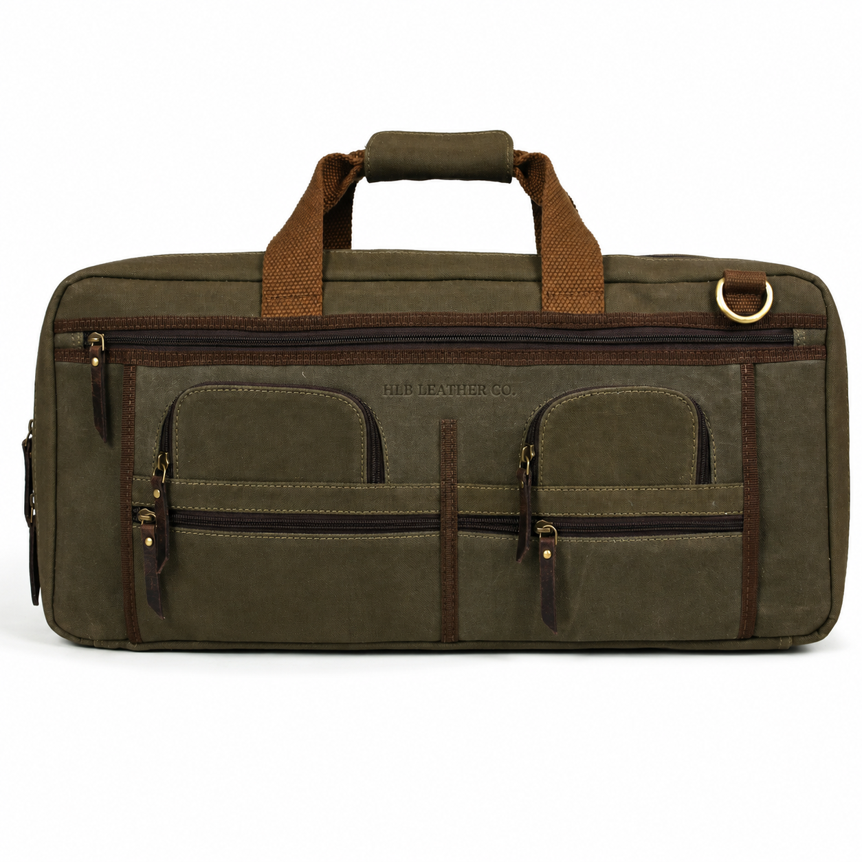Waxed Canvas Chef Knife Case with Leather Trim – Olive Green
