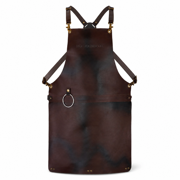 Pocket-Free Full-Grain Cowhide Leather Apron – Distressed Finish