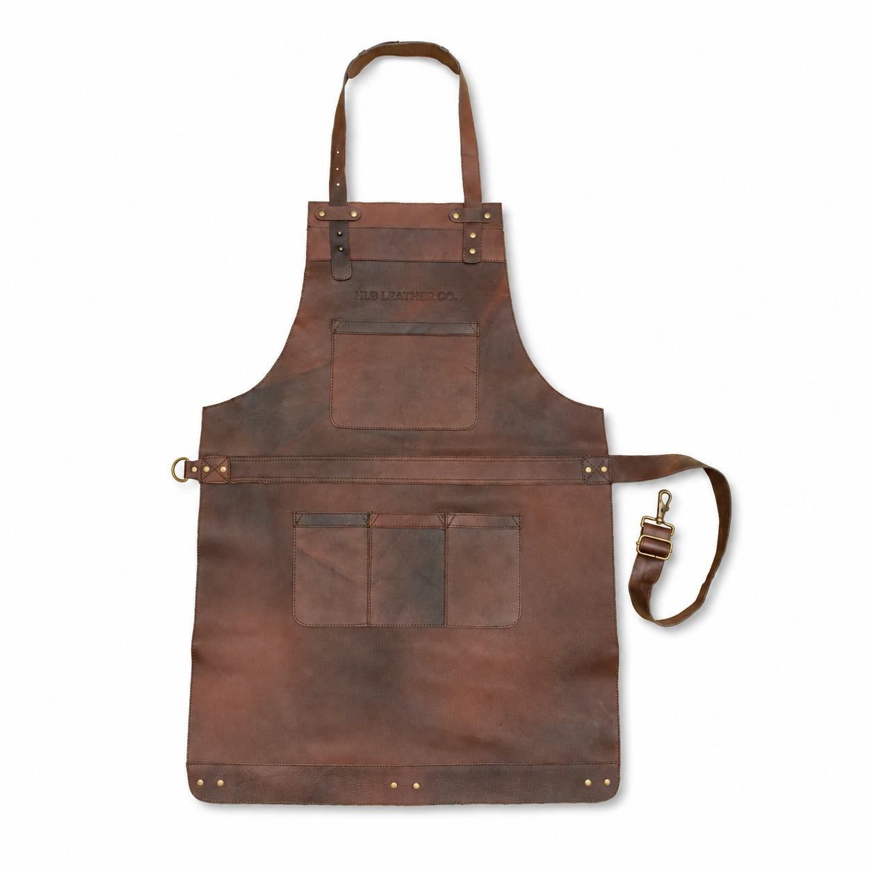 Distressed Full-Grain Cowhide Leather Apron – 1.3–1.5mm Thick
