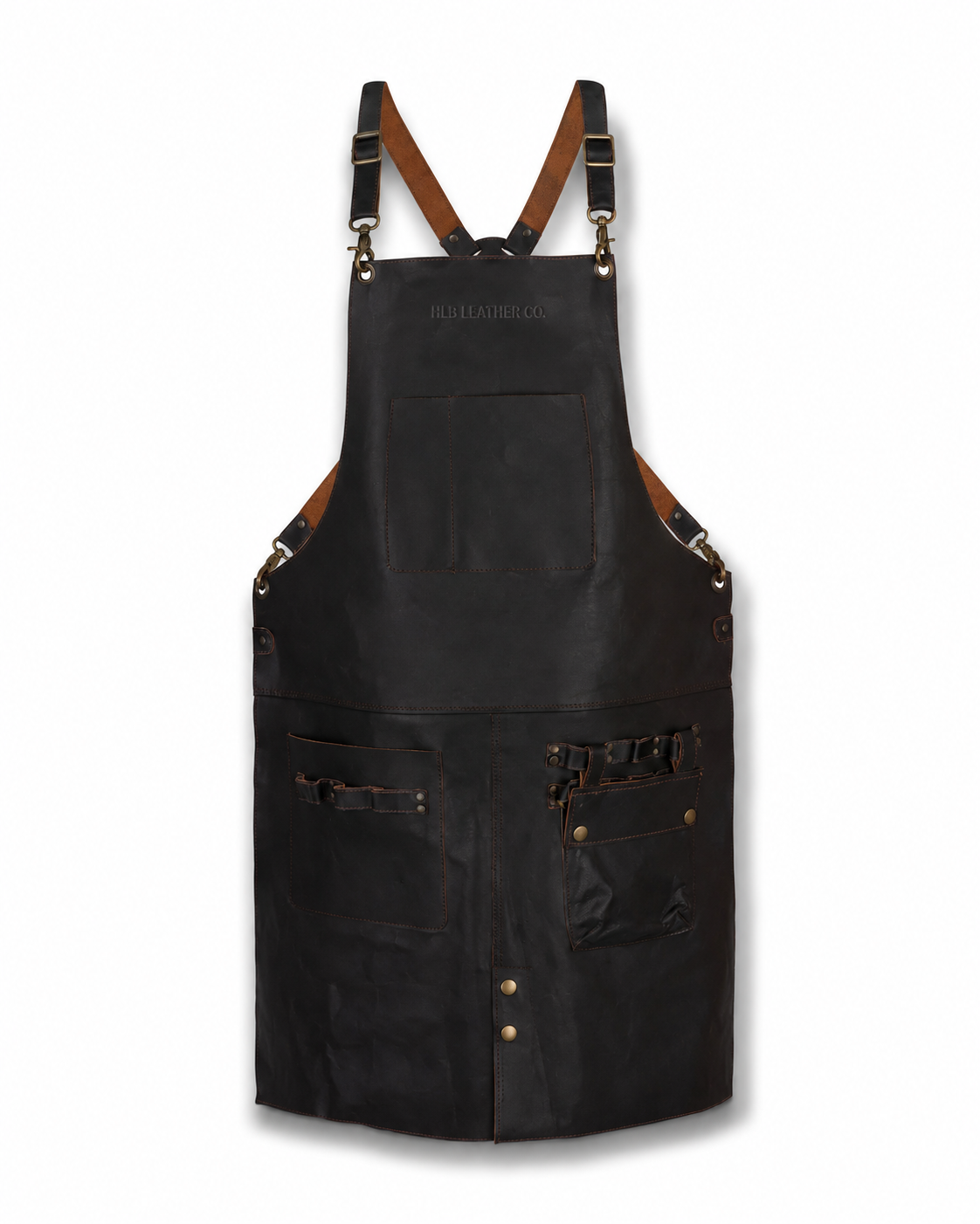 Full-Grain Cowhide Cross-Back Work Apron