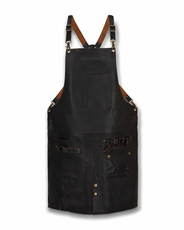 Full-Grain Cowhide Cross-Back Work Apron