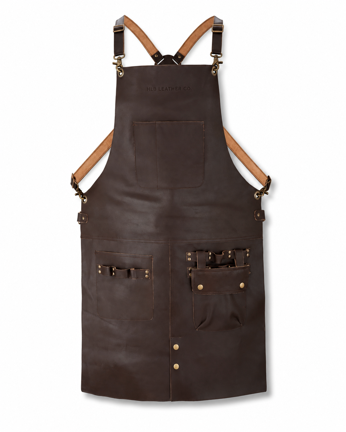 Full-Grain Cowhide Cross-Back Work Apron