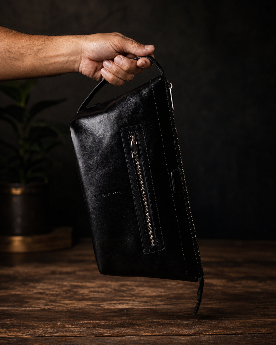 Italian Leather Dopp Kit — Ragtime Grooming Bag