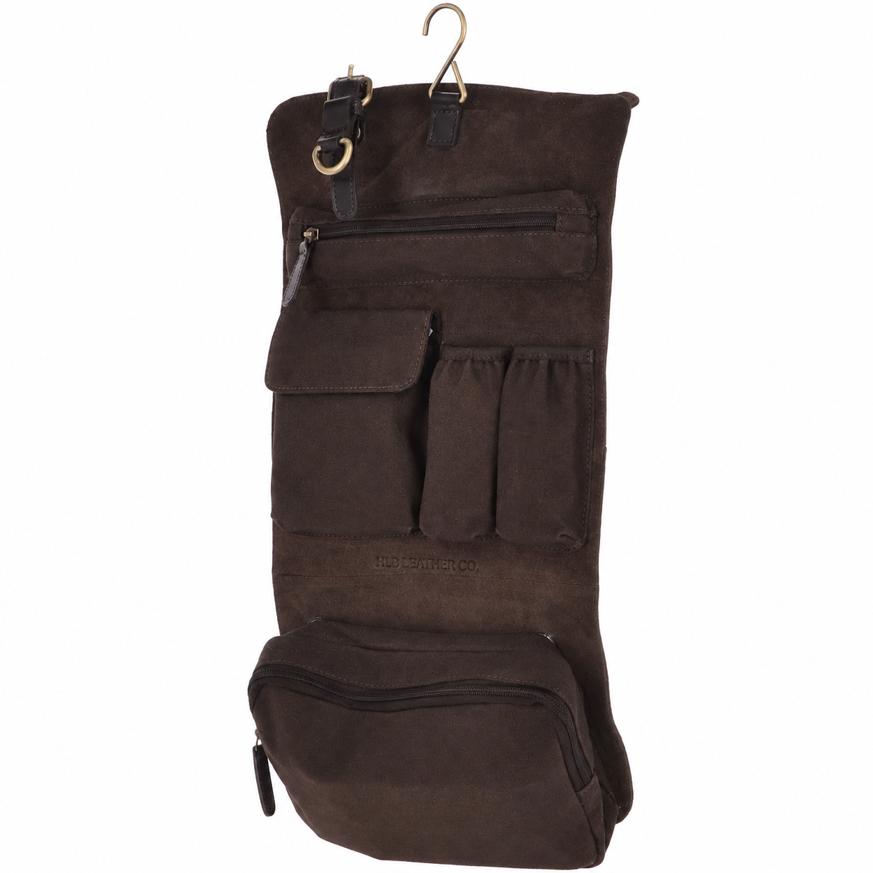 Vintage Brown Oily Leather Hanging Wash Bag – Travel Toiletry Organizer