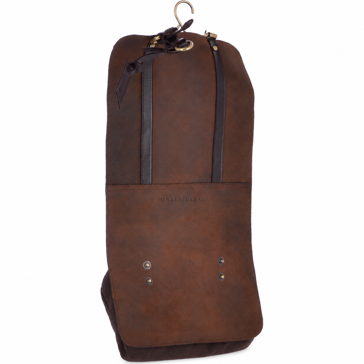 Vintage Brown Oily Leather Hanging Wash Bag – Travel Toiletry Organizer