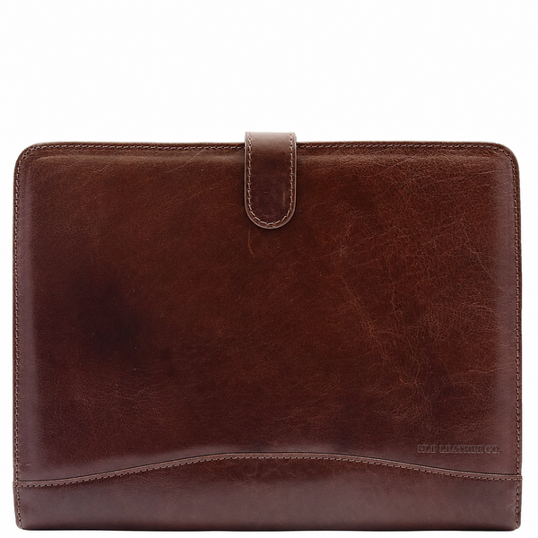 A4 Genuine Leather Portfolio Case – Ombersley Brown Document Organizer