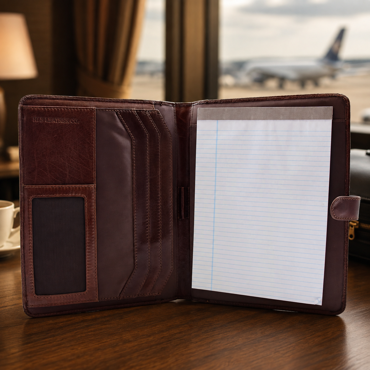 A4 Genuine Leather Portfolio Case – Ombersley Brown Document Organizer