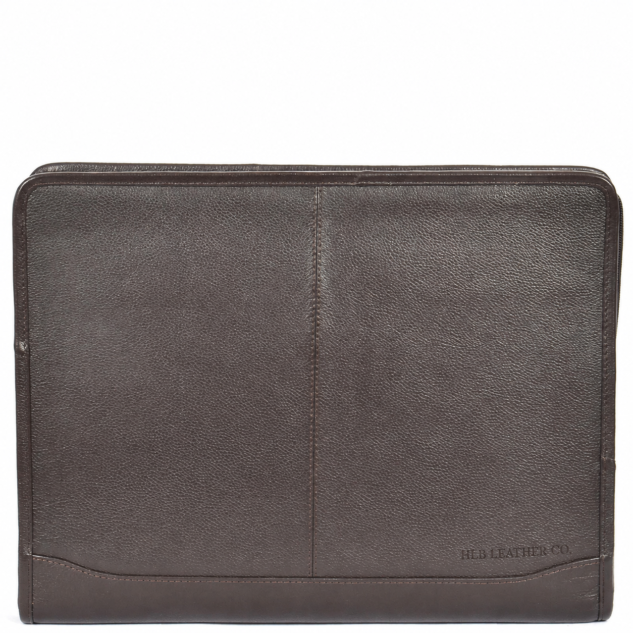 Braga Brown Leather Ring Binder Folio – Professional Conference Organizer