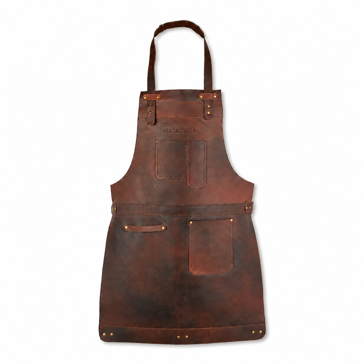 Full-Grain Cowhide Leather Utility Apron