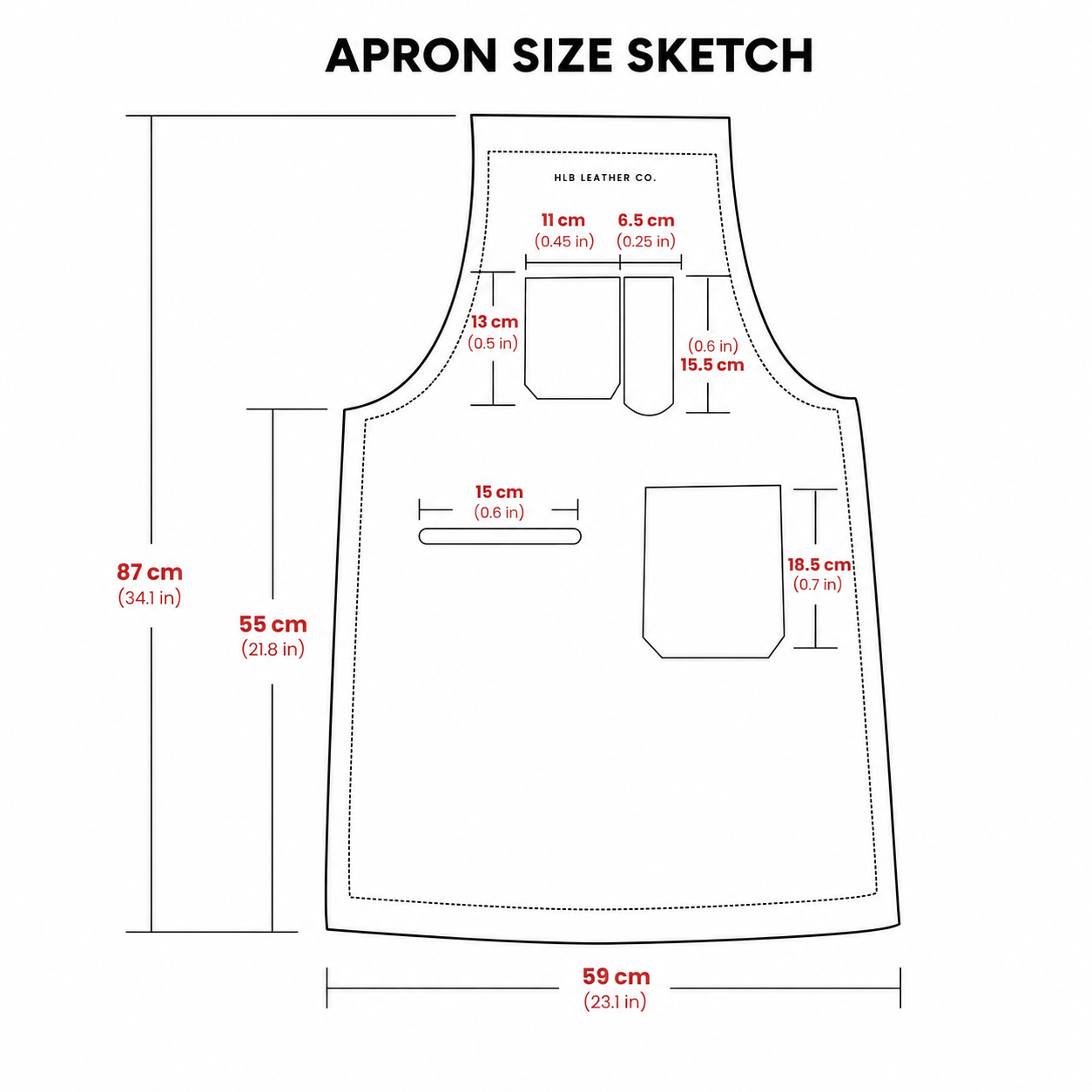 Full-Grain Cowhide Leather Utility Apron