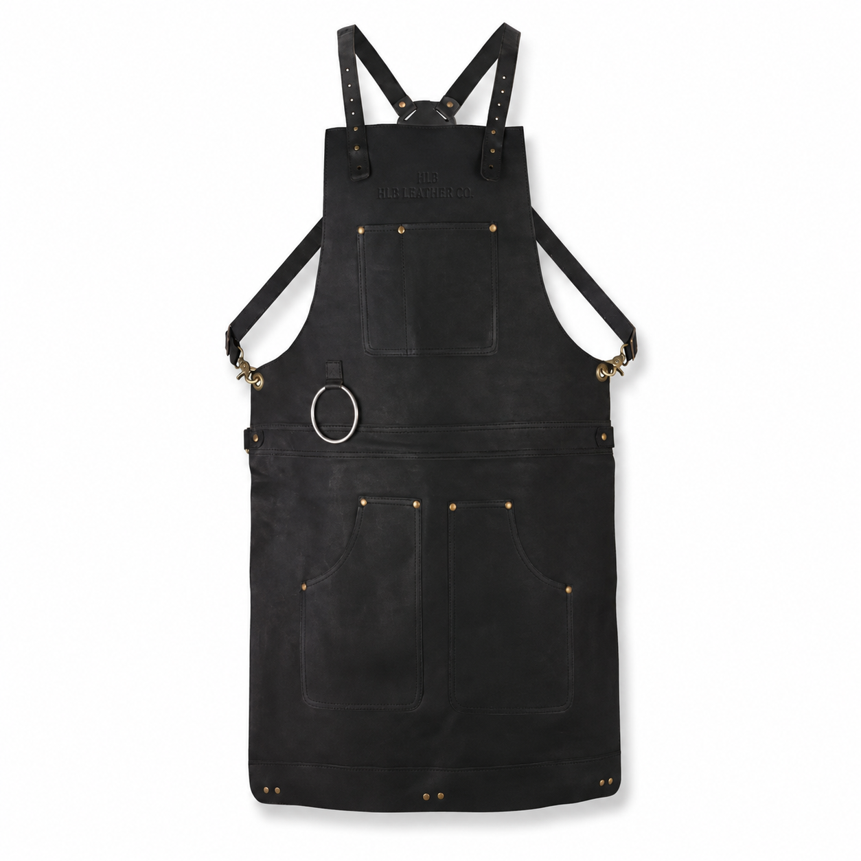 Handmade Full-Grain Cowhide Crossbody Leather Apron
