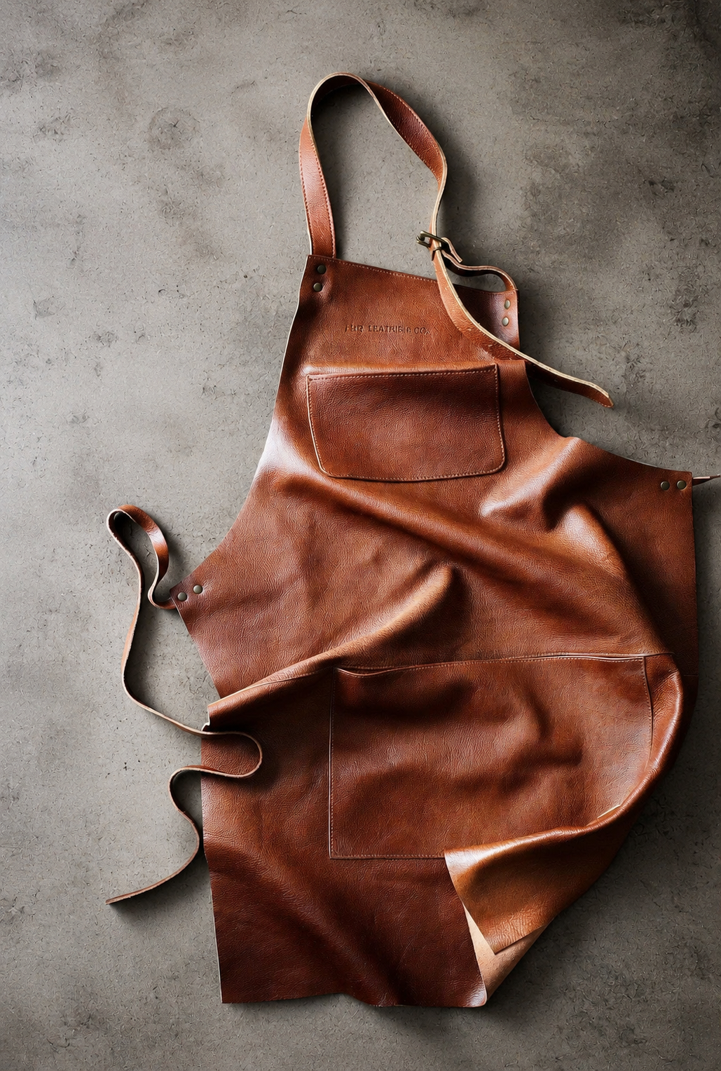 Vegetable-Tanned Full-Grain Cow Leather Chef Apron