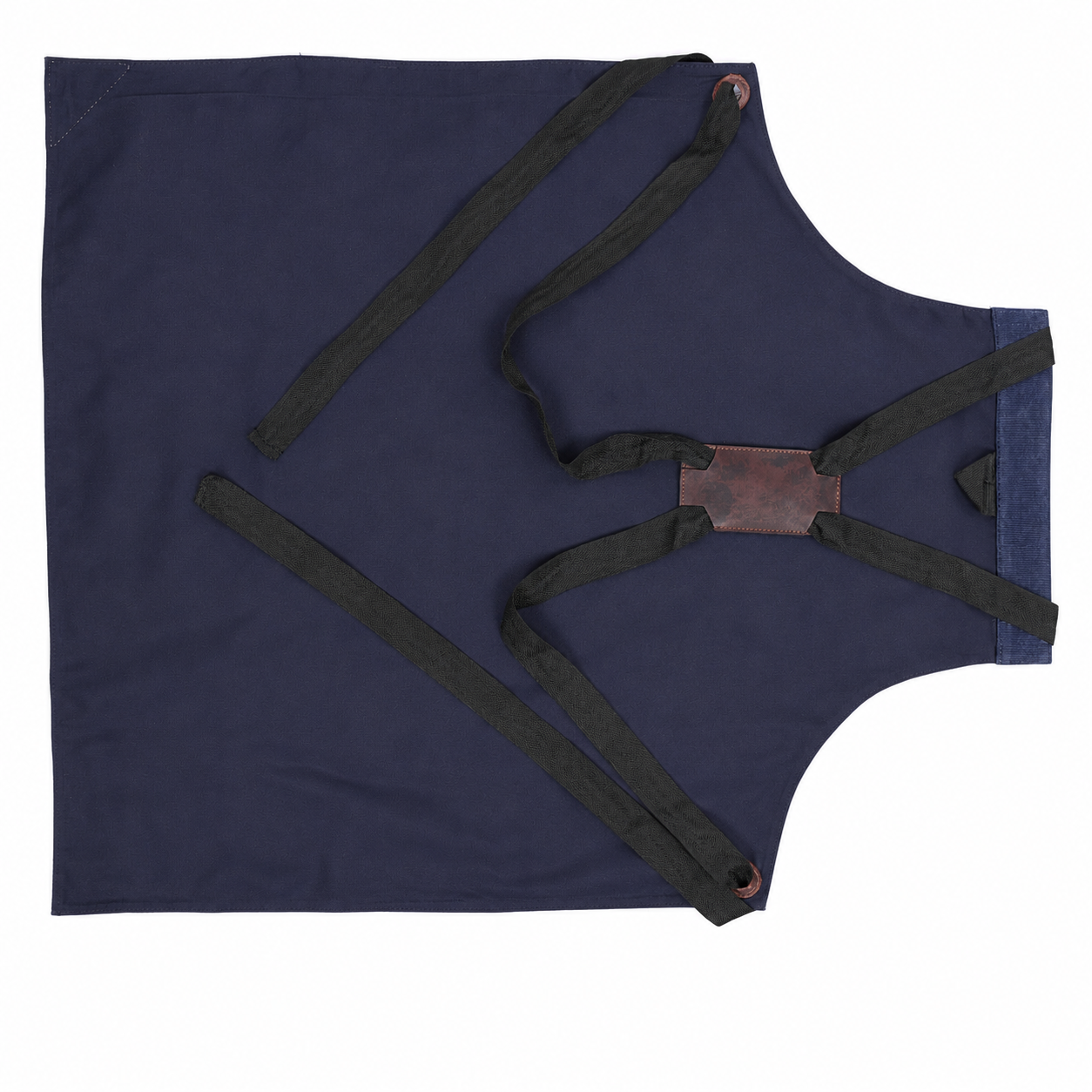Waxed Canvas & Leather Utility Apron with Adjustable Straps