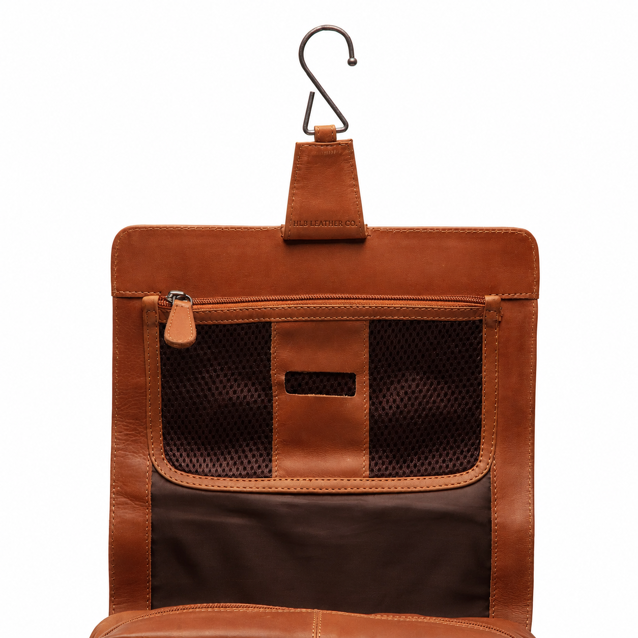 Cognac Wax Pull-Up Leather Dopp Kit – Travel Toiletry Organizer