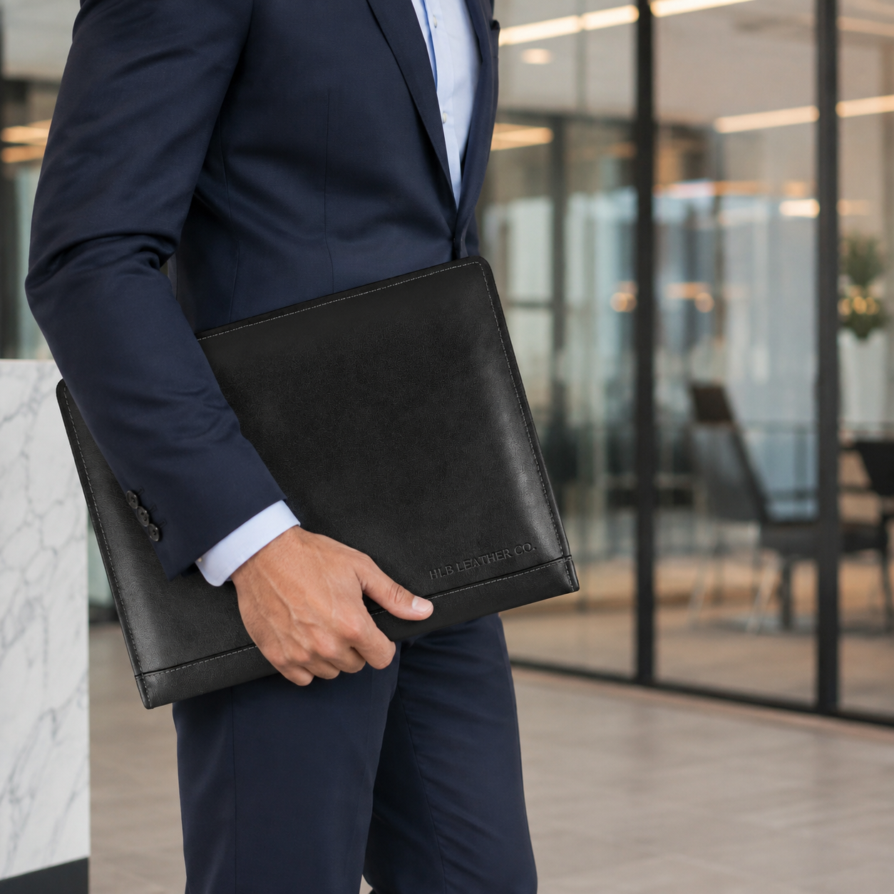 Orsett A4 Full-Grain Leather Portfolio – Zipped Conference & Tablet Organizer