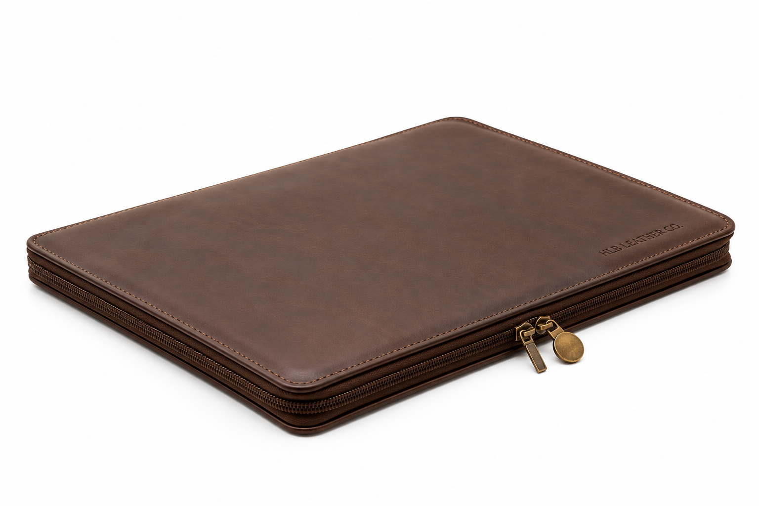 Brown Cowhide Leather Portfolio – Handmade Italian Business Folio