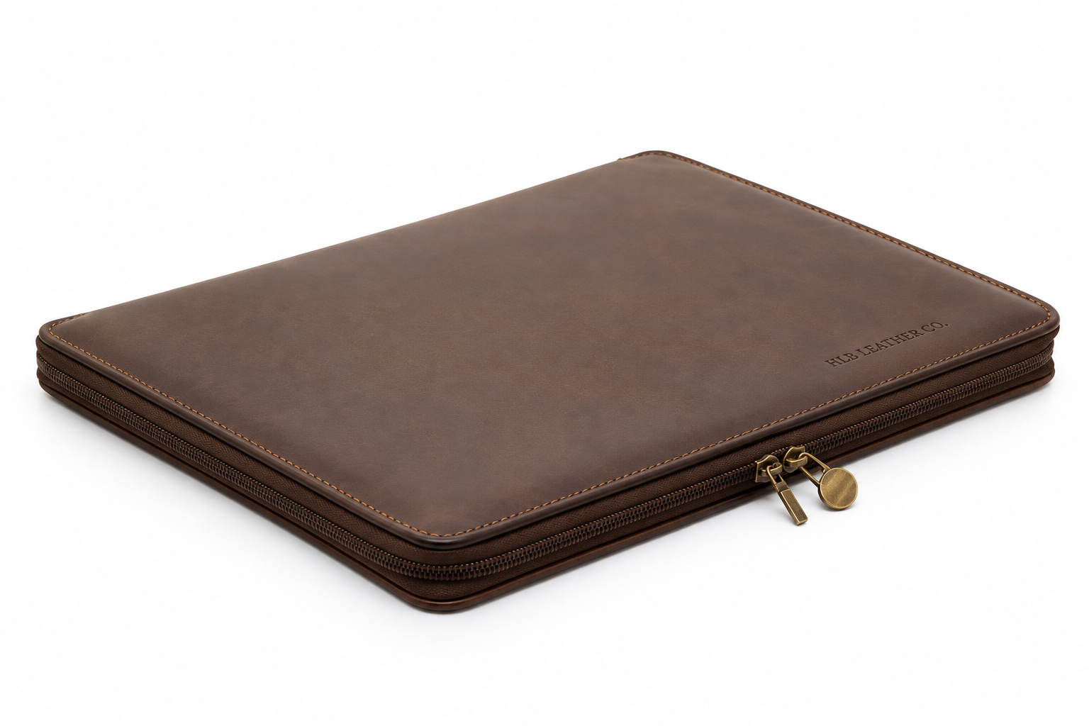 Brown Cowhide Leather Portfolio – Handmade Italian Business Folio