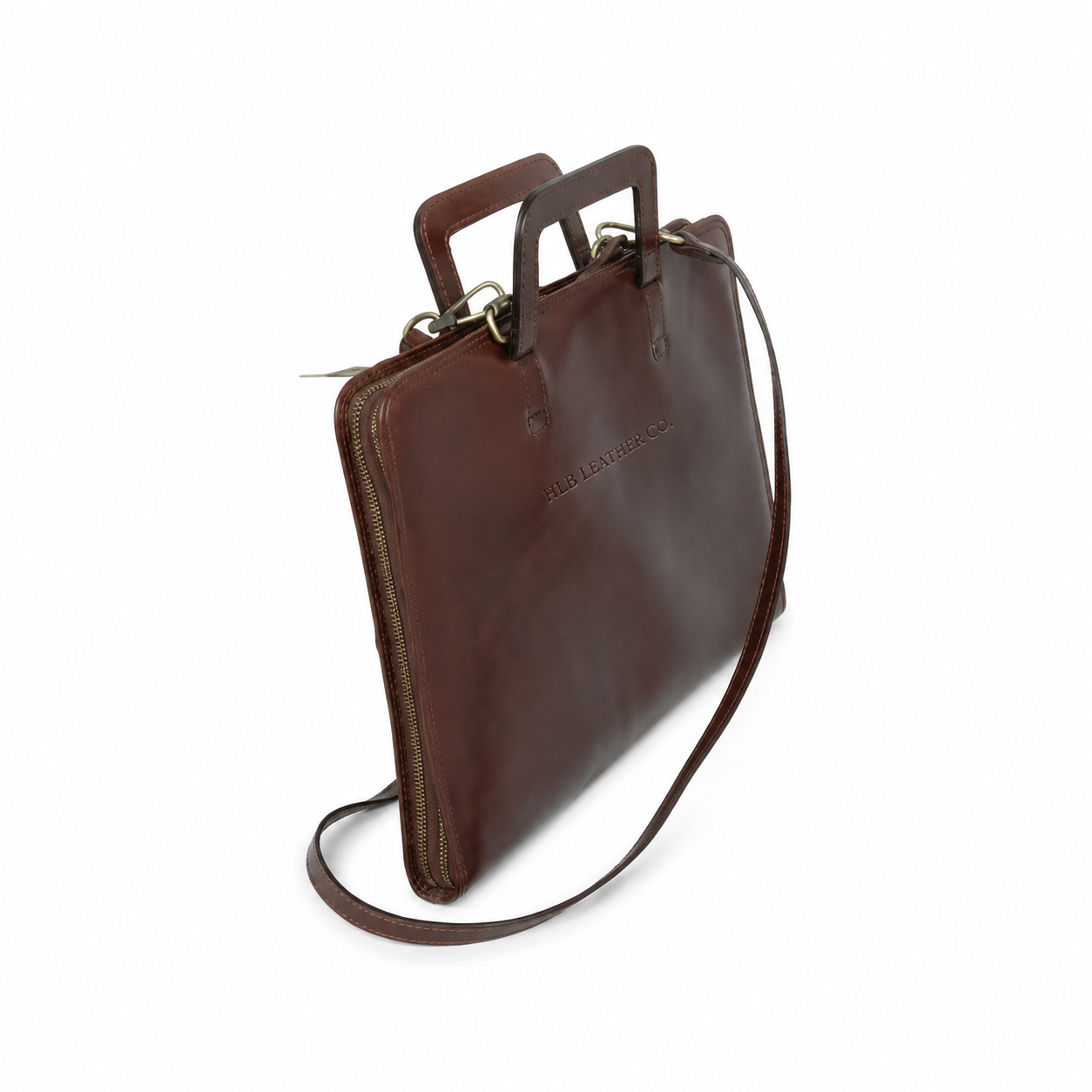 Brown Full-Grain Leather Folder – Handmade Italian Business Portfolio