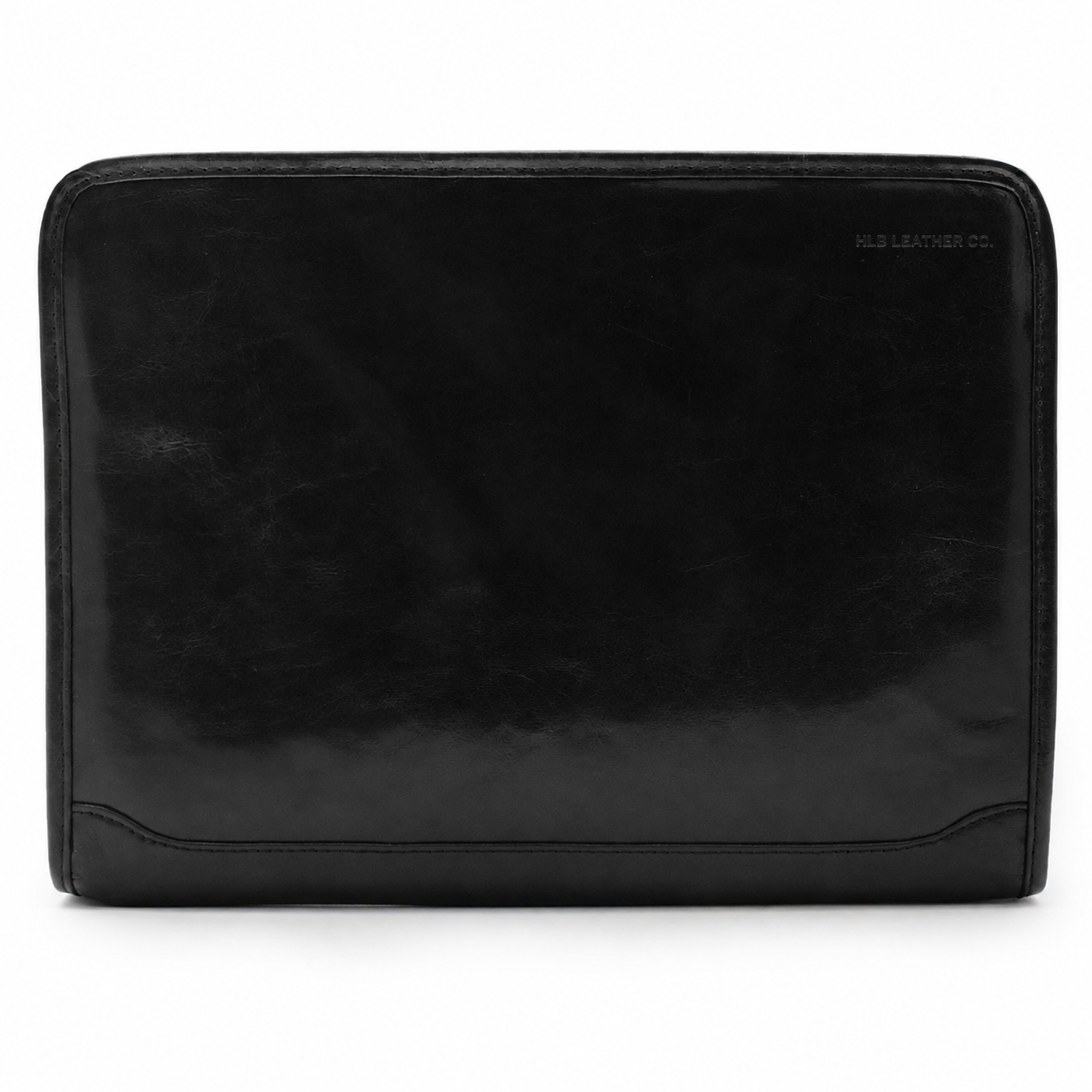 Muker Black Leather Portfolio Case – A4 Ring Binder Business Organizer