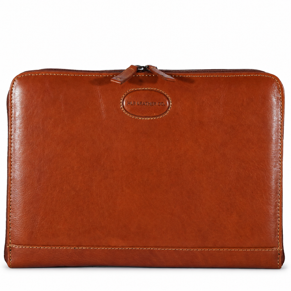 Cookbury Chestnut A4 Leather Portfolio Case – Dual Compartment Business Organizer