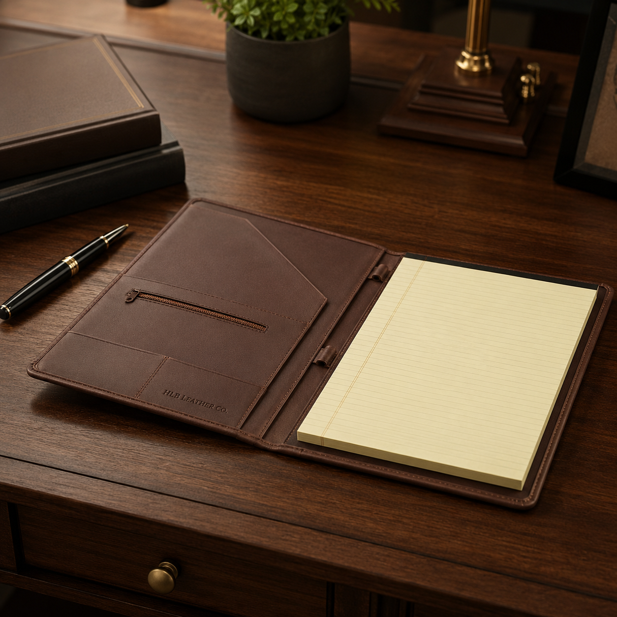 Noel Brown A4 Handmade Leather Portfolio – Full-Grain Buffalo Business Padfolio