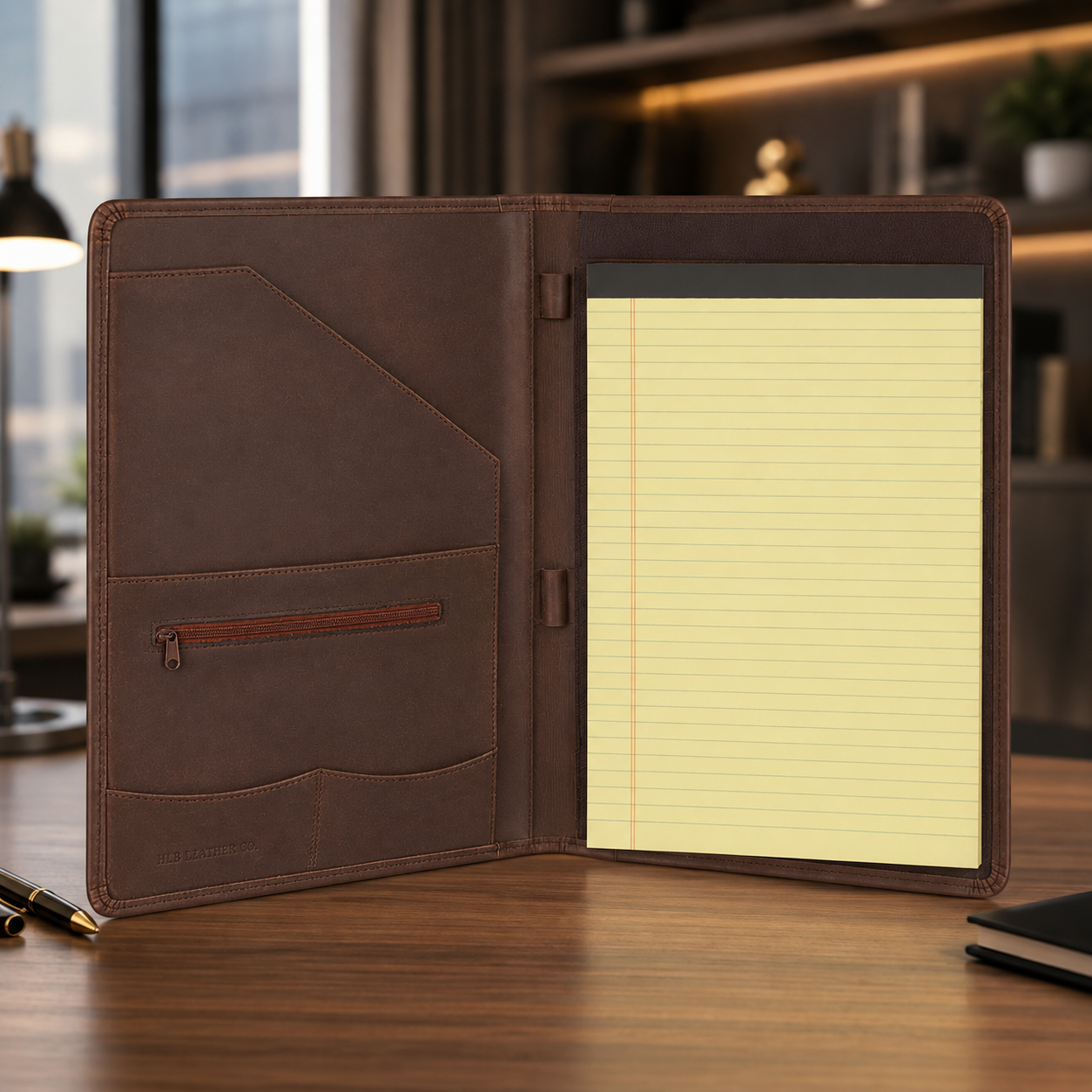 Noel Brown A4 Handmade Leather Portfolio – Full-Grain Buffalo Business Padfolio