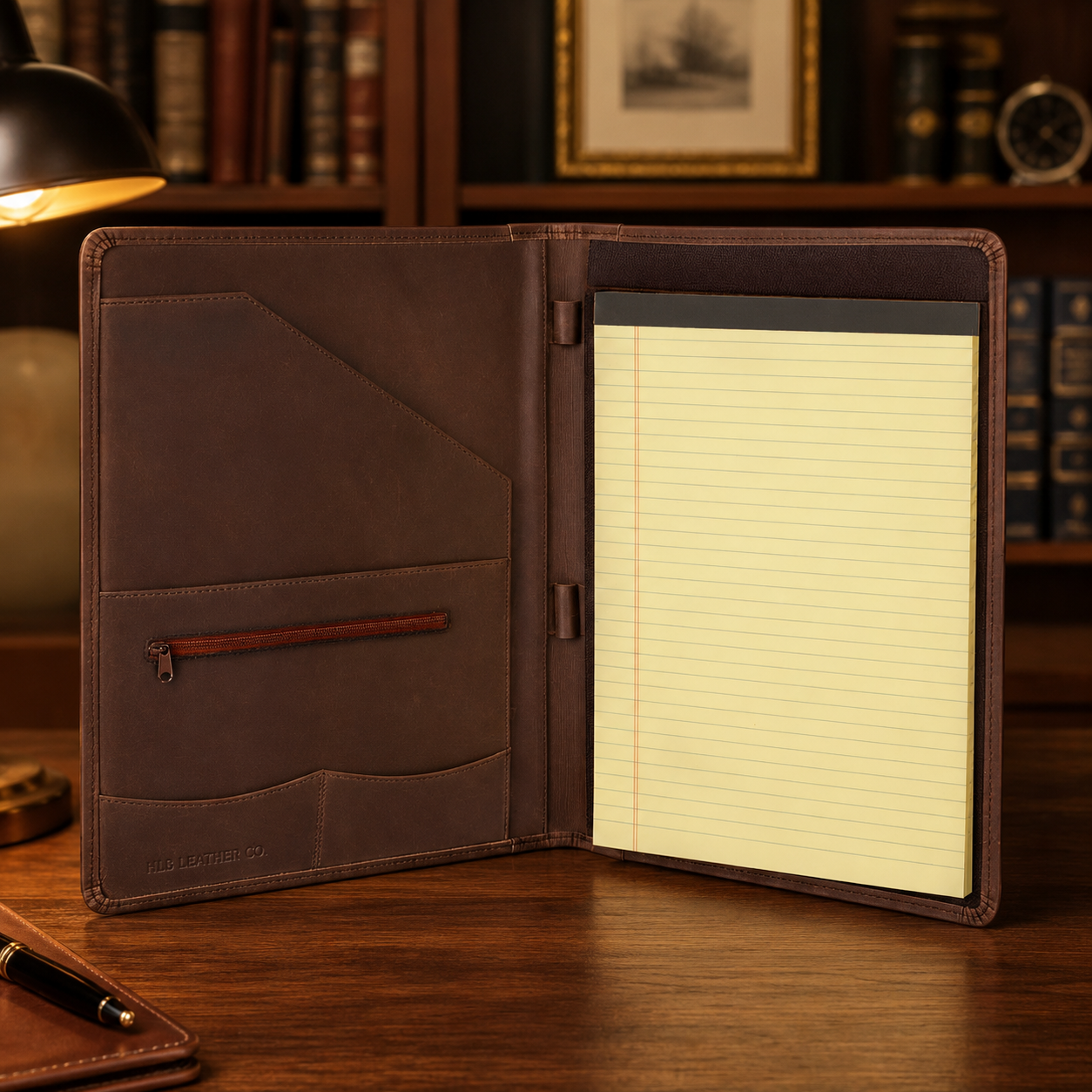Noel Brown A4 Handmade Leather Portfolio – Full-Grain Buffalo Business Padfolio