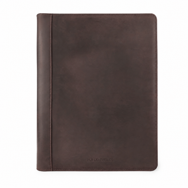 Harley A4 Zipped Leather Portfolio – Full-Grain Business Document Organizer