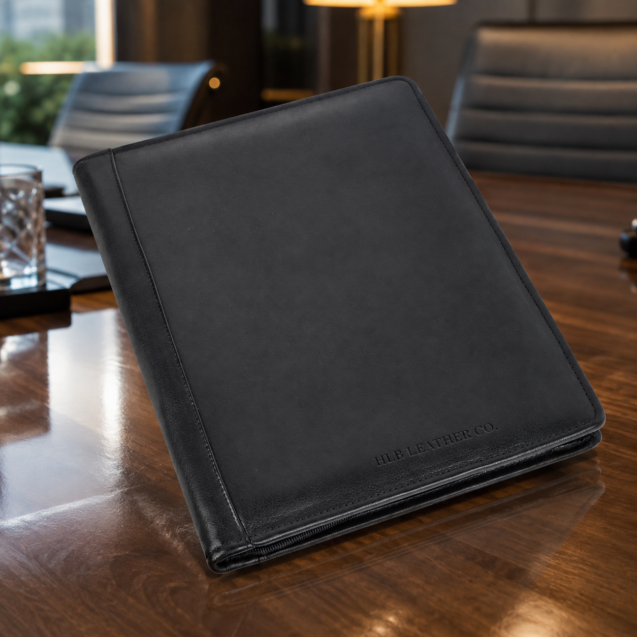Eton A4 Leather Portfolio – Zipped Business Document Organizer