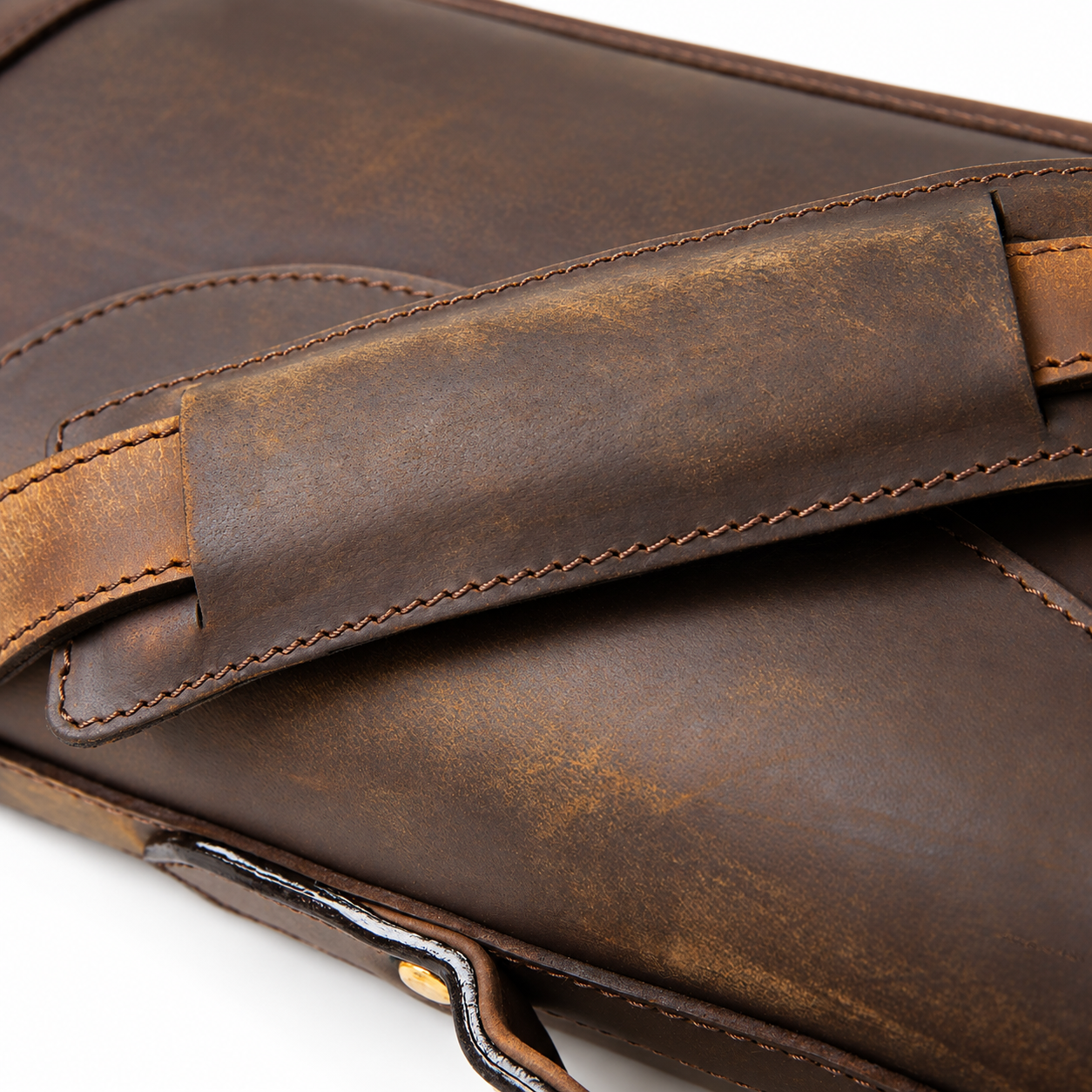 Devonshire Dark Tan Leather Shotgun Slip – Full Zip Gun Case up to 30"