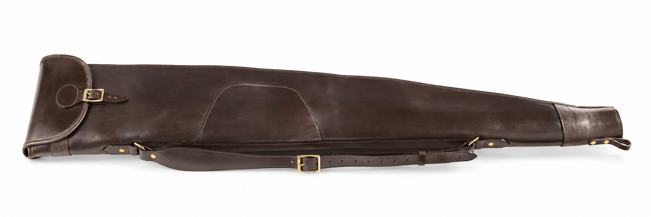 Malton Bridle Leather Rifle Slip – Bipod & Scope Gun Case with Flap and Zip