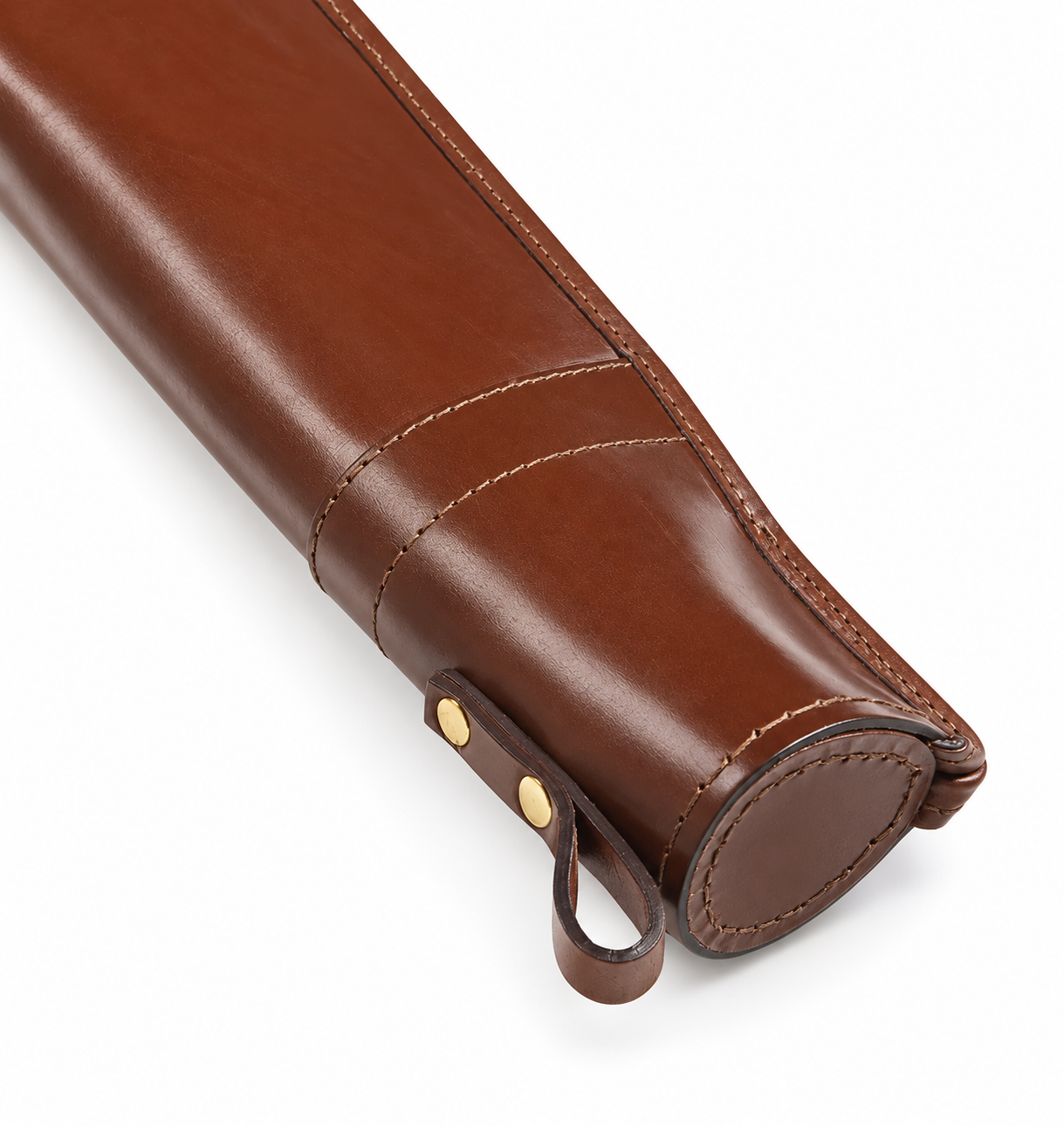 Malton English Bridle Leather Shotgun Slip – Flap, Buckle & Zip Gun Case