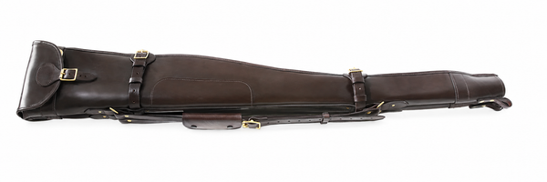 Malton English Bridle Leather Double Shotgun Slip – Detachable Twin Gun Case