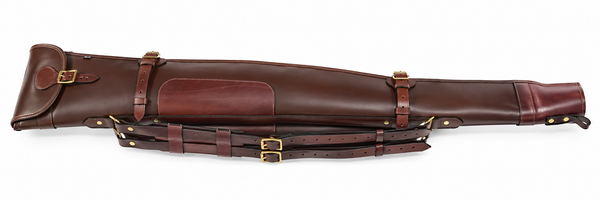 Byland Leather Double Shotgun Slip – Detachable Twin Gun Case with Flap & Zip