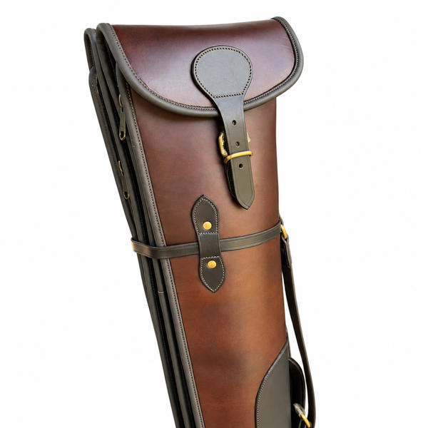 Distressed Leather Double Shotgun Slip – Dual Gun Carry Case