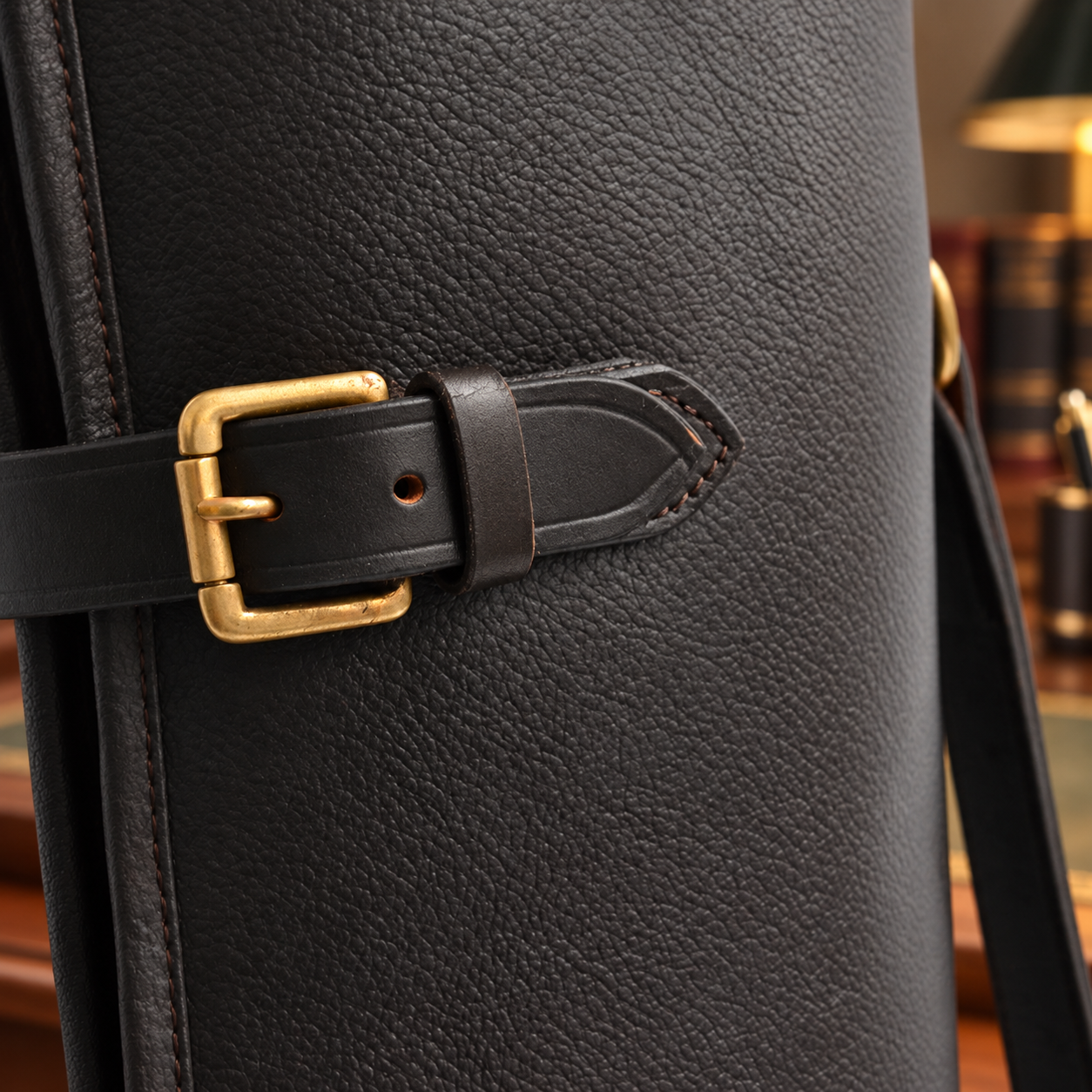 Havana Brown Grained Leather Shotgun Slip – Fleece-Lined Gun Case