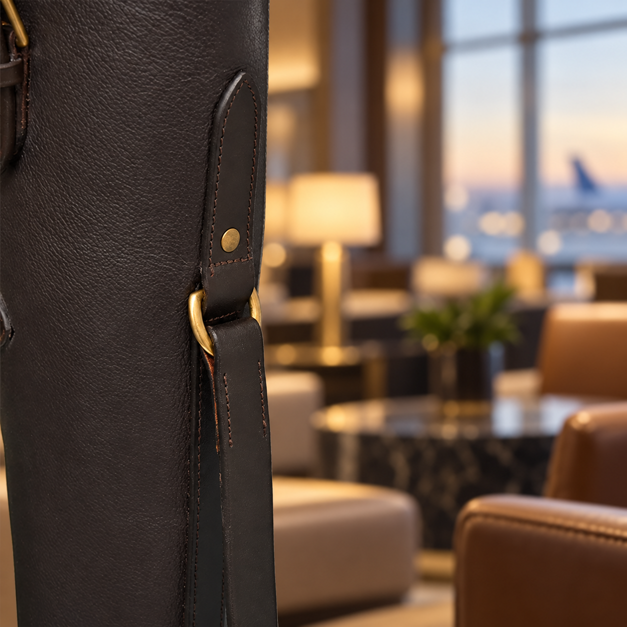 Havana Brown Grained Leather Shotgun Slip – Fleece-Lined Gun Case