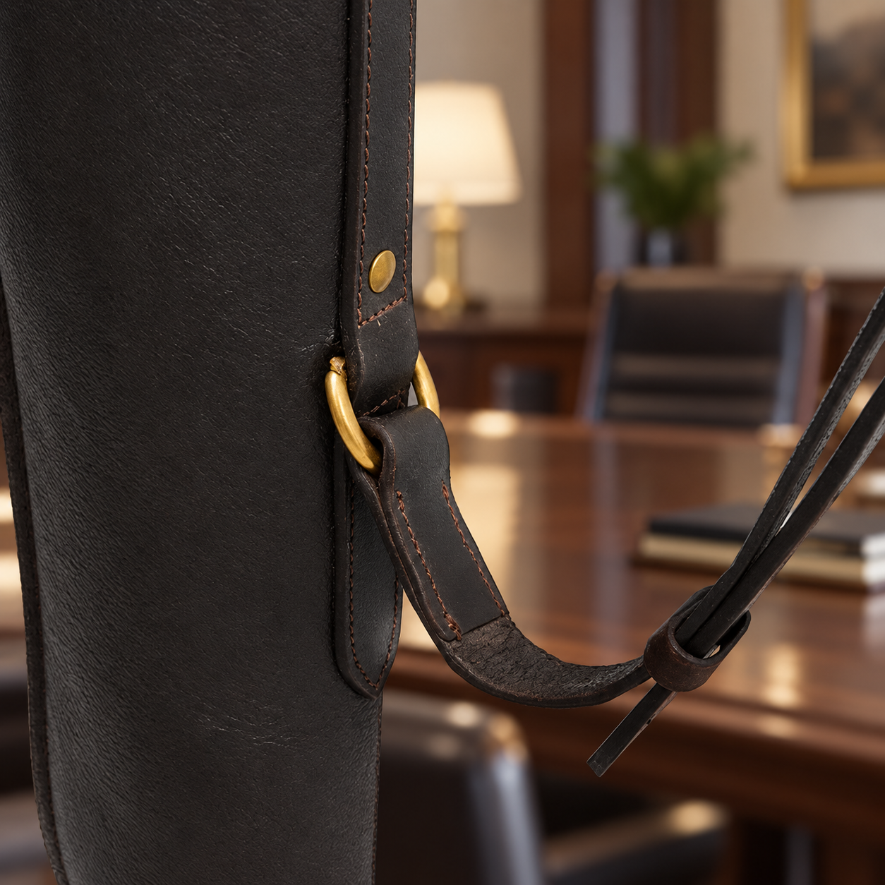 Havana Brown Grained Leather Shotgun Slip – Fleece-Lined Gun Case