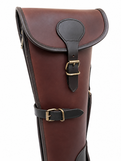 Latigo Brown Leather Shotgun Slip – Smooth Finish Fleece-Lined Gun Case