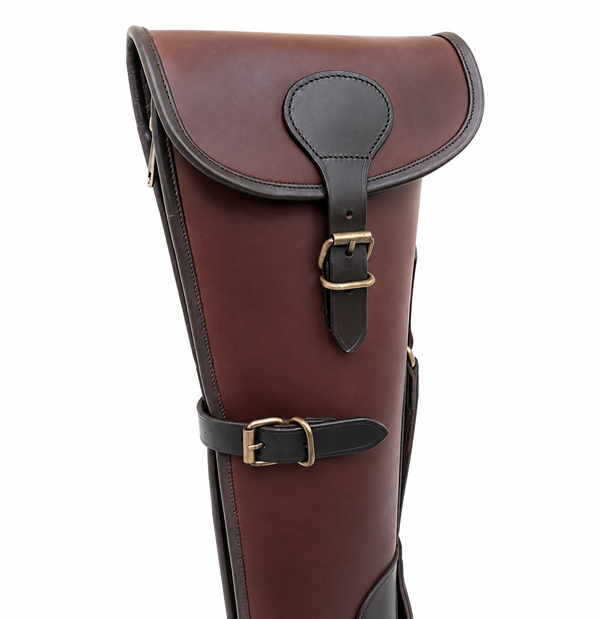 Latigo Brown Leather Shotgun Slip – Smooth Finish Fleece-Lined Gun Case