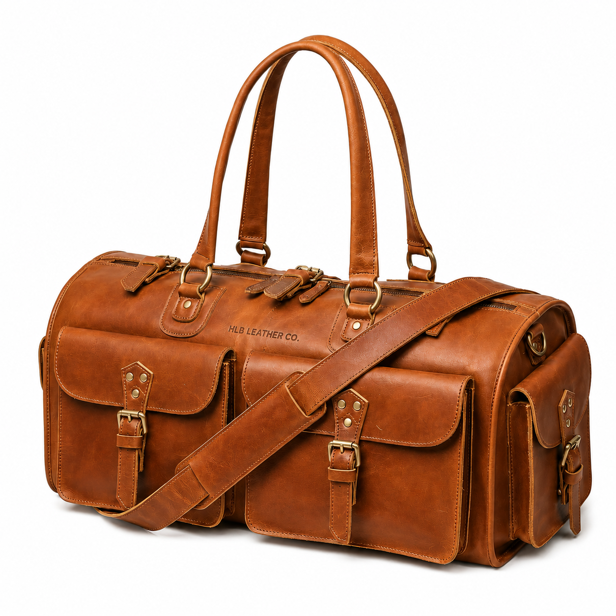 Cool Buffalo Leather Travel Duffle Bag