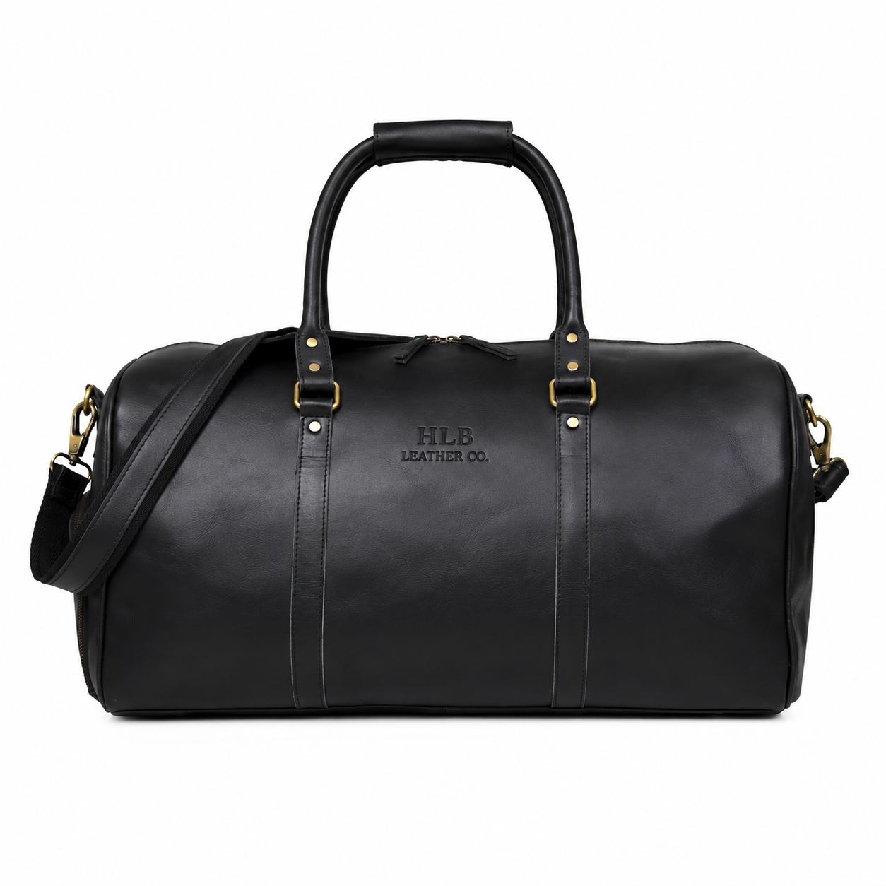 John Leather Duffel Bag - Black