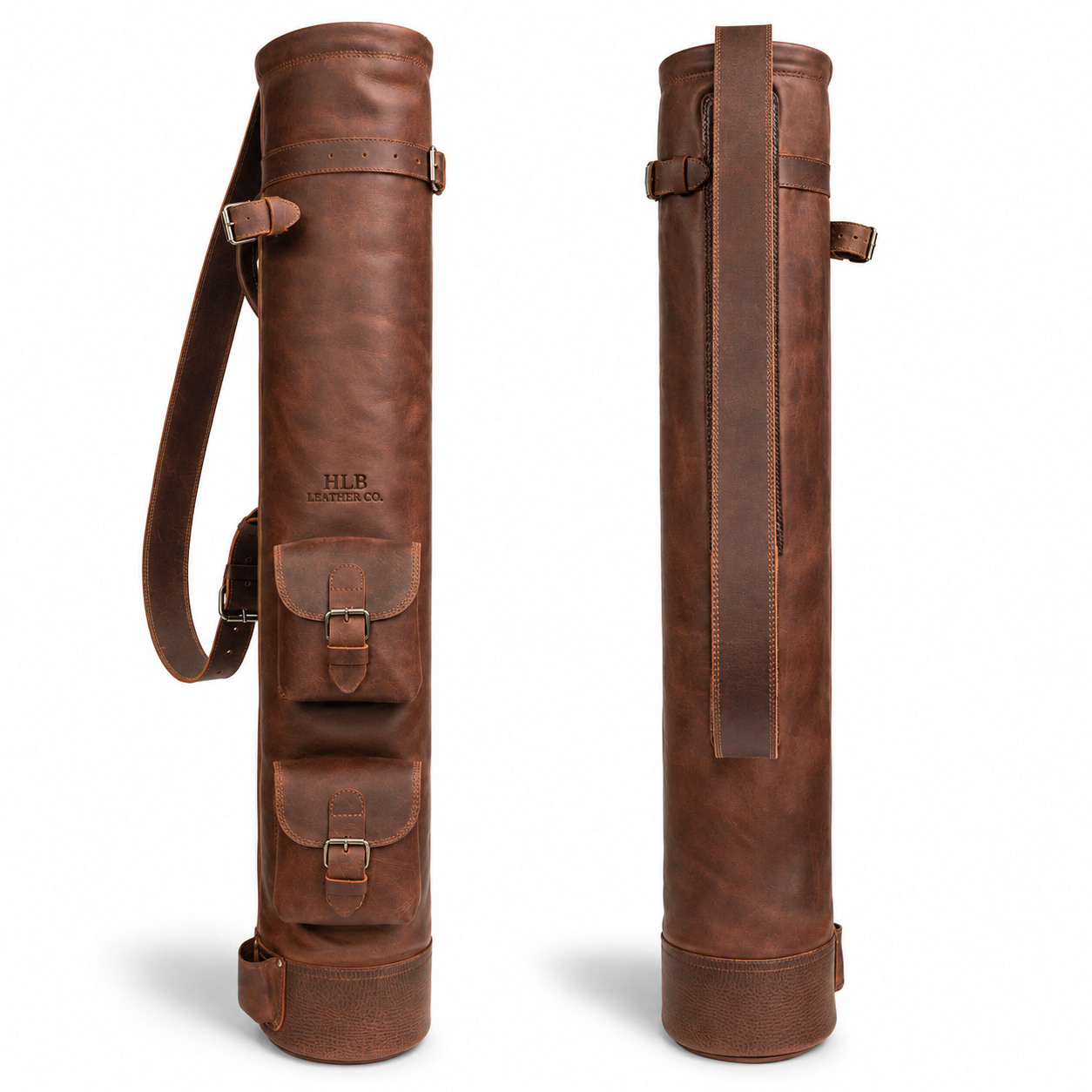 Vintage Full-Grain Leather Sunday Golf Bag