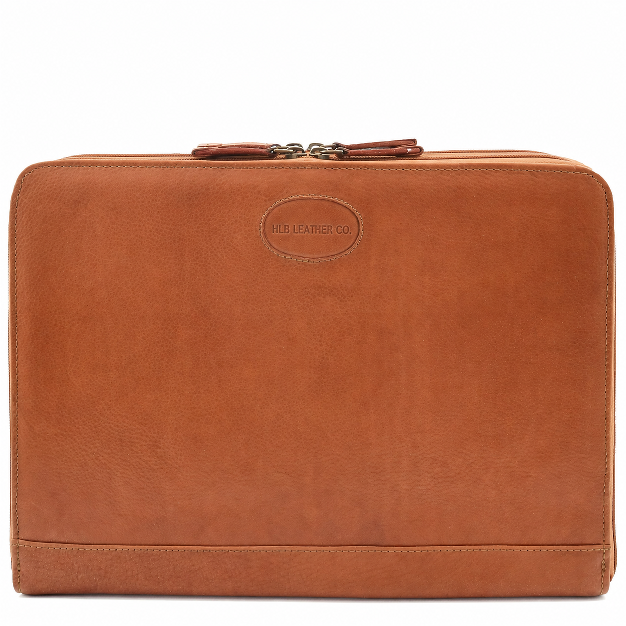 Cookbury Tan A4 Leather Portfolio Case – Dual Compartment Document & Tablet Organizer