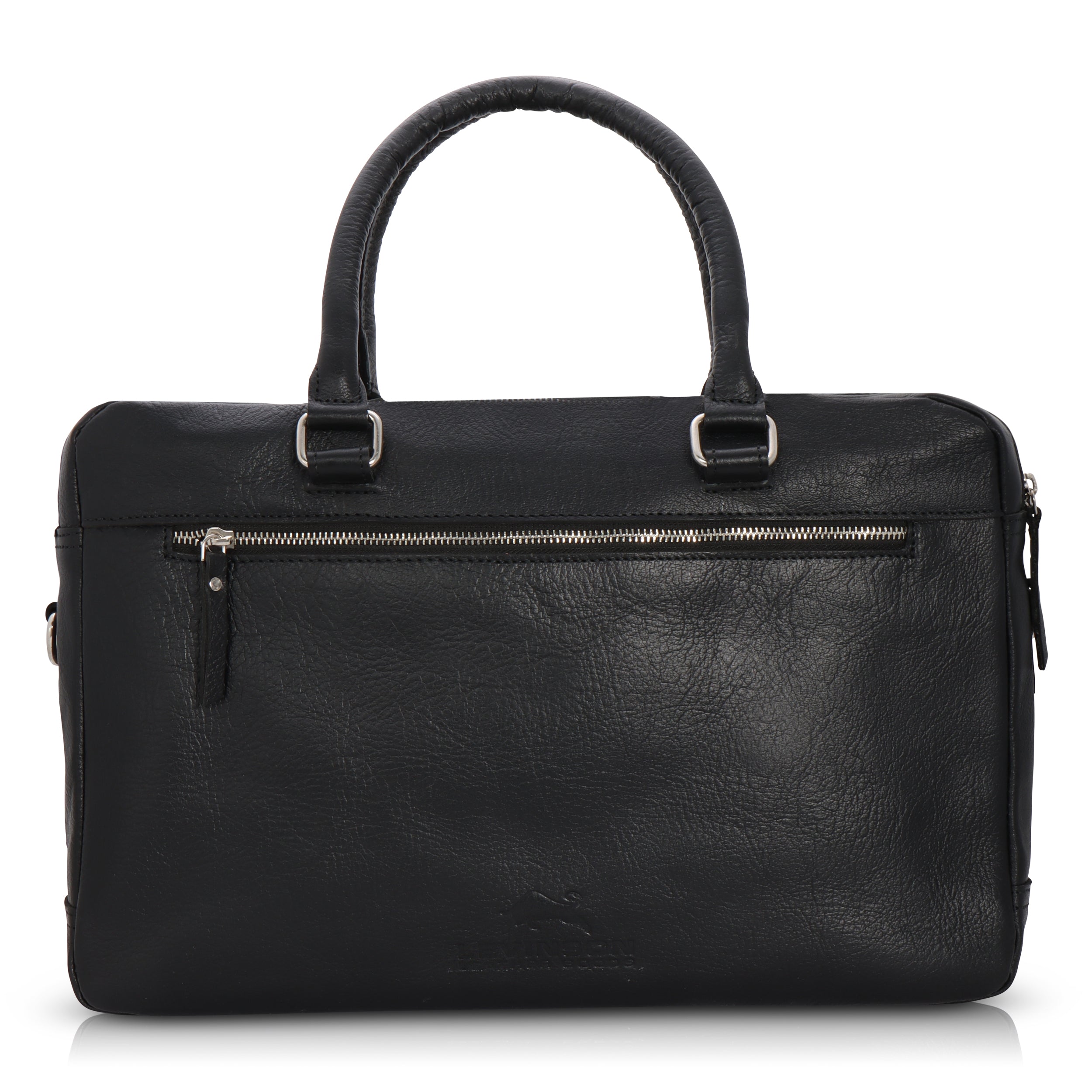 Black Leather Briefcase for Men