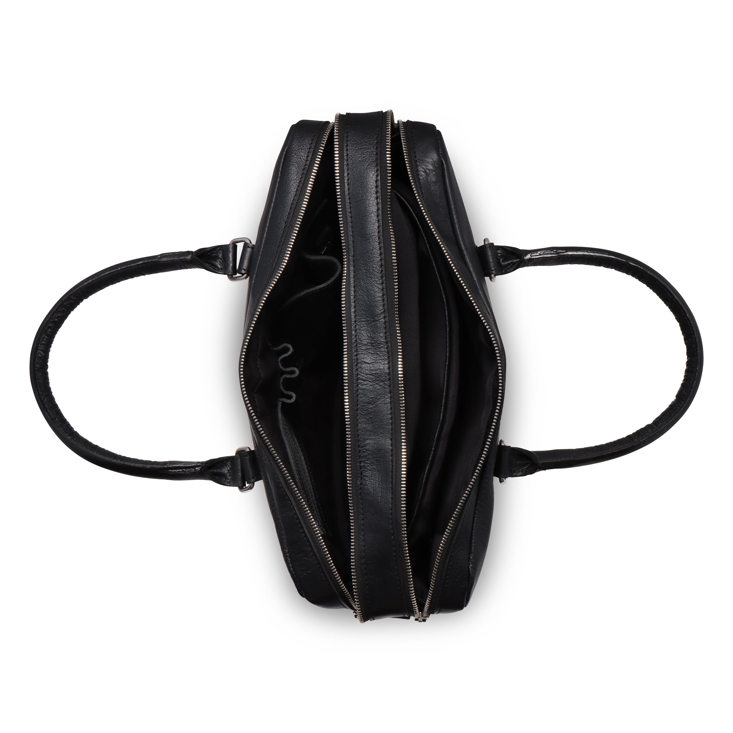 Black Leather Briefcase for Men