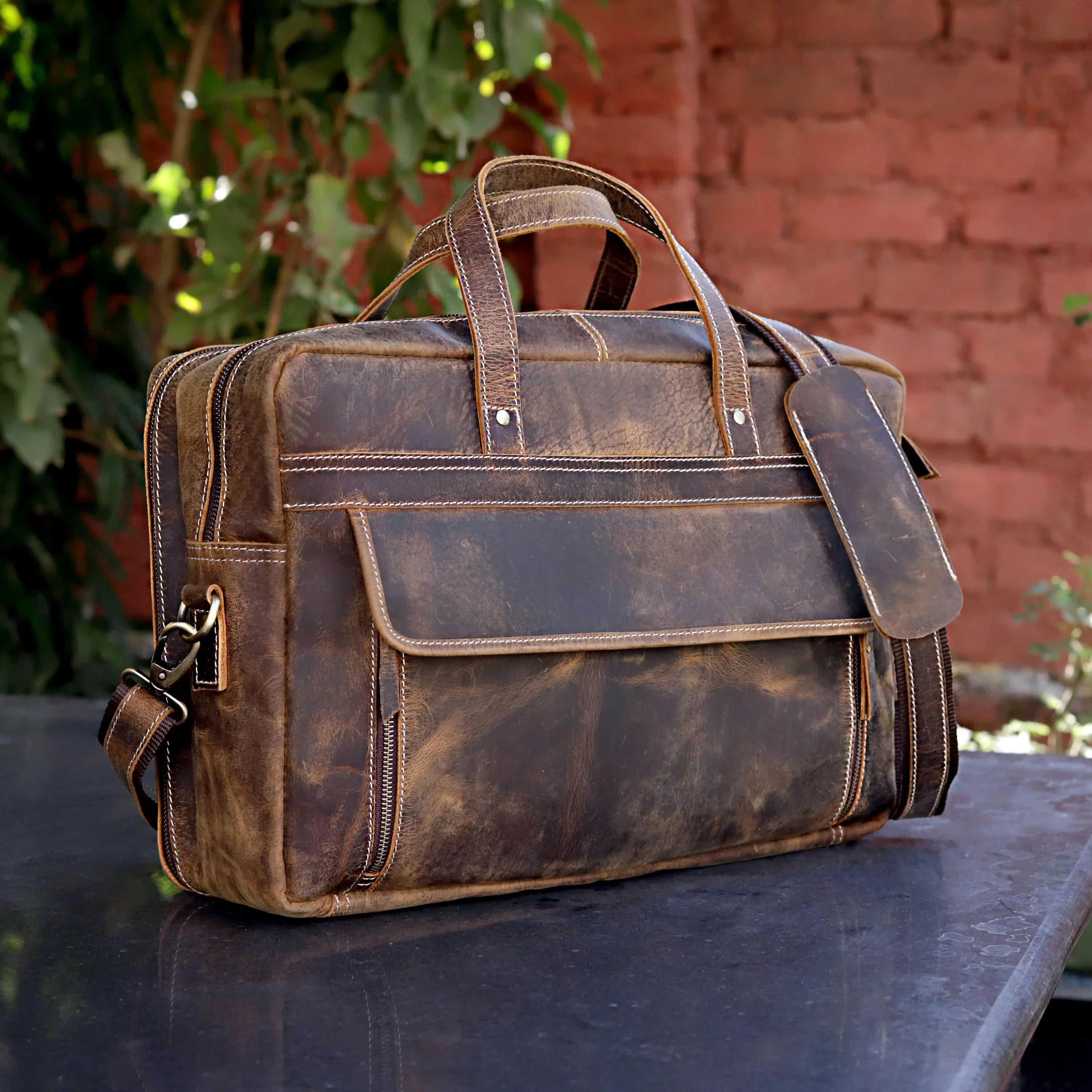 Dylan Brown Buffalo Leather Briefcase