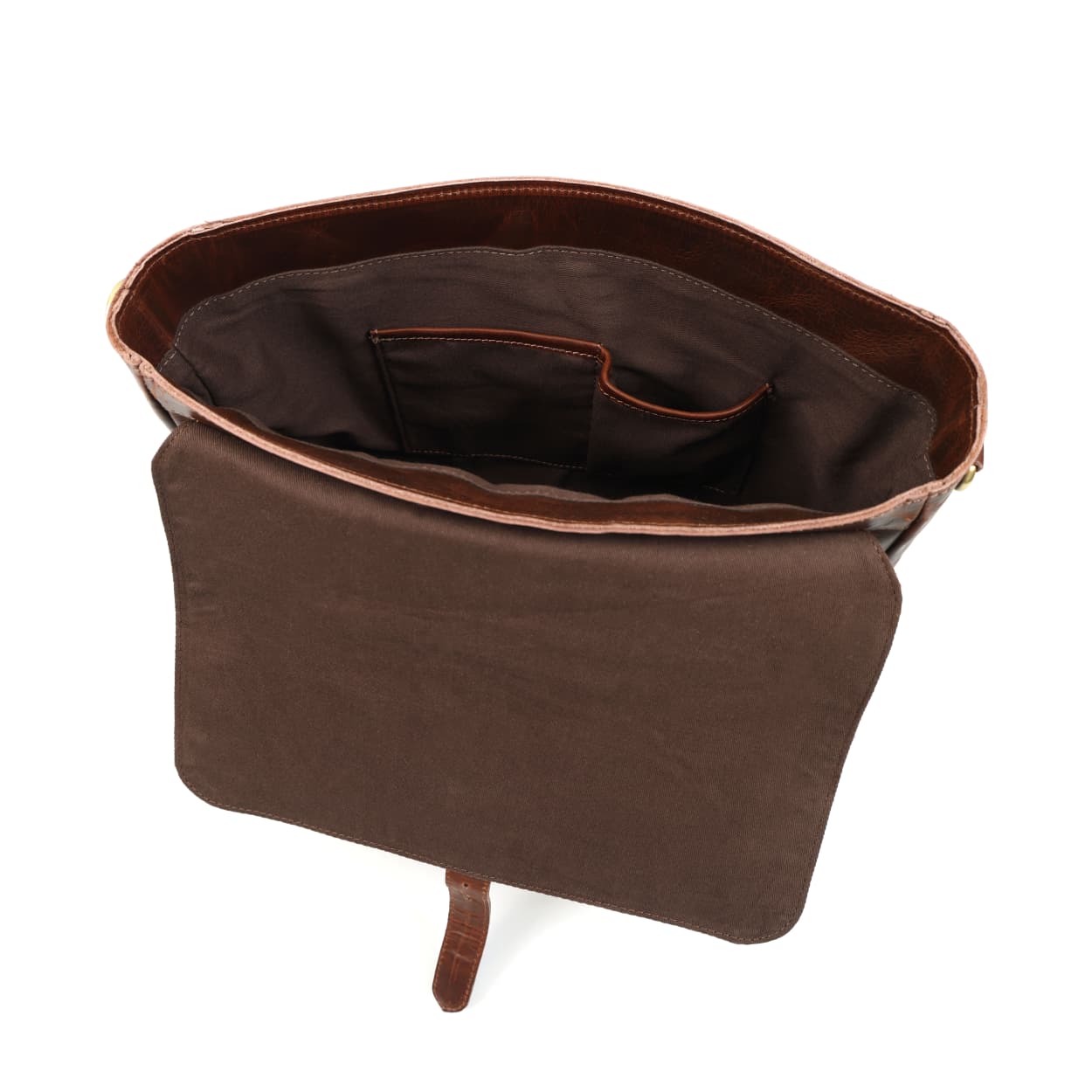 Eagle Full-Grain Buffalo Leather Messenger Bag – Handmade Brown Work Satchel